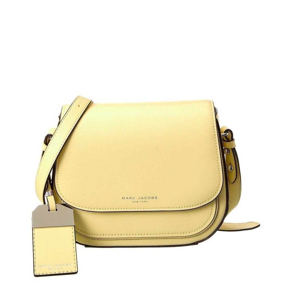 Marc Jacobs Womens Mini RIder Purse Crossbody Yellow Sling Leather